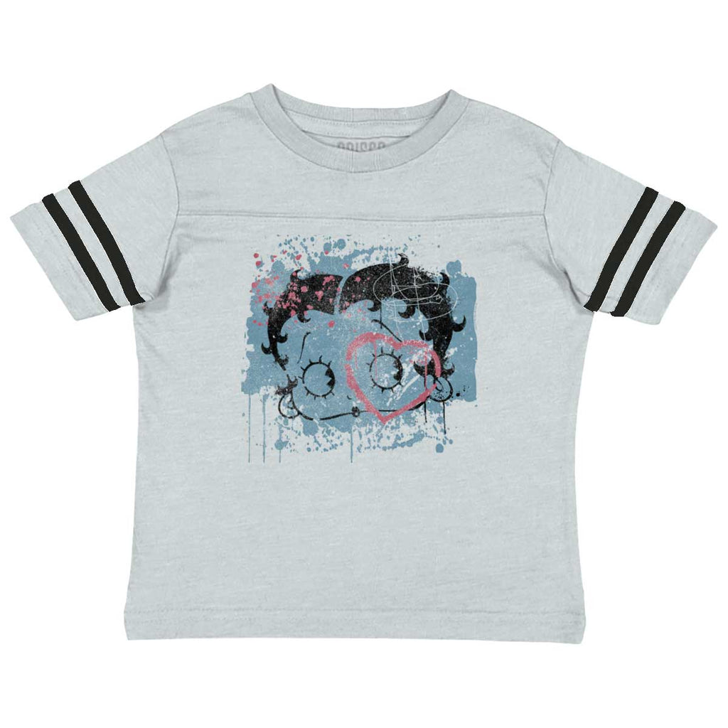 Creative Betty Toddler Football Jersey Tee-Direct To Garment Print-Brisco Baby