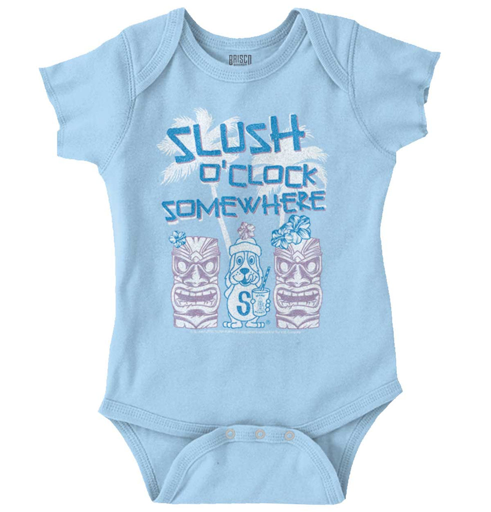 Slush O Clock Somewhere Romper Bodysuit-Direct To Garment Print-Brisco Baby
