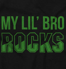 My Lil' Bro Rocks Infant Baby Bib-Direct To Garment Print-Brisco Baby