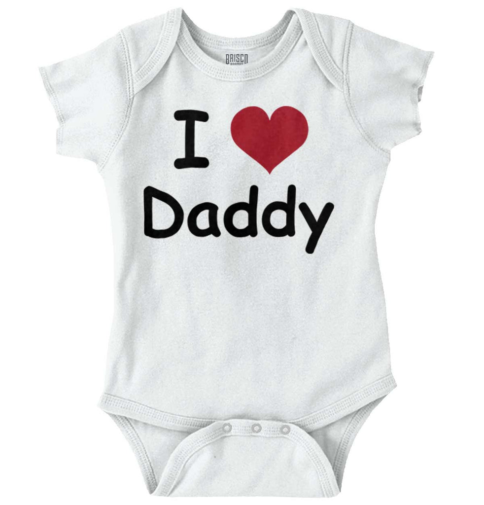 I Heart Daddy Romper Bodysuit-Direct To Garment Print-Brisco Baby