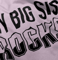 My Big Sis Rocks Romper Bodysuit-Direct To Garment Print-Brisco Baby