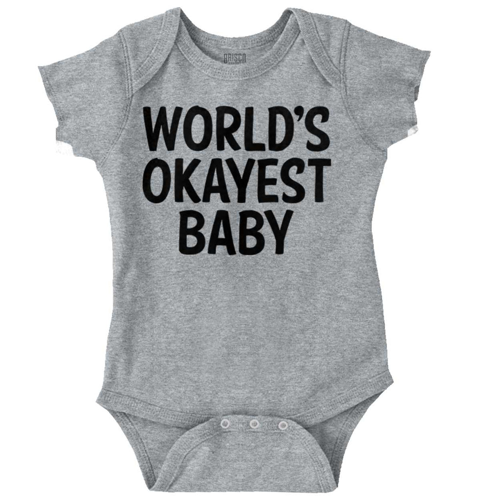 Okayest Baby Romper Bodysuit-Direct To Garment Print-Brisco Baby