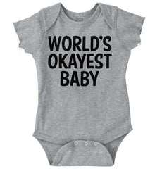 Okayest Baby Romper Bodysuit-Direct To Garment Print-Brisco Baby