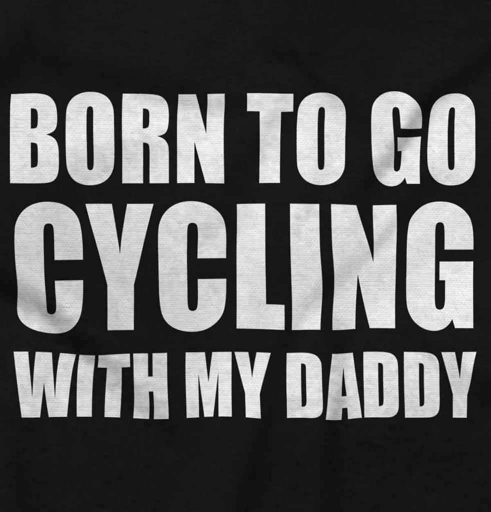 Cycling With Daddy Infant Baby Bib-Direct To Garment Print-Brisco Baby