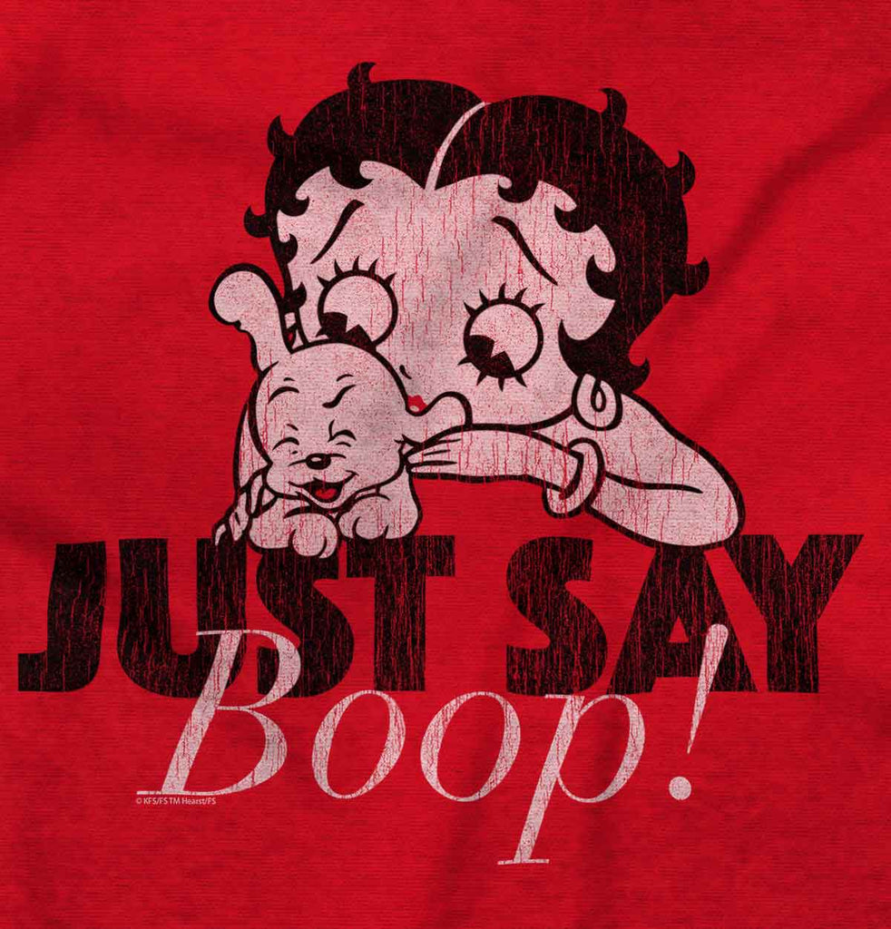 Just Say Boop Infant Toddler T Shirt-Direct To Garment Print-Brisco Baby