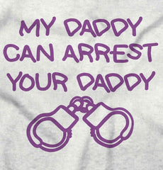 Arrest Your Daddy Baby Striped Skirt Dress-Direct To Garment Print-Brisco Baby