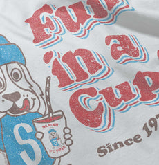 Fun In A Cup Trimmed White Snap Bib-Direct To Garment Print-Brisco Baby