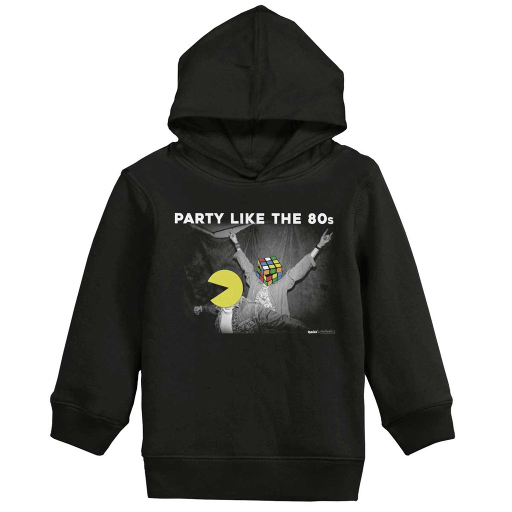 Party Like The 80s Toddler Pullover Hoodie-Direct To Garment Print-Brisco Baby