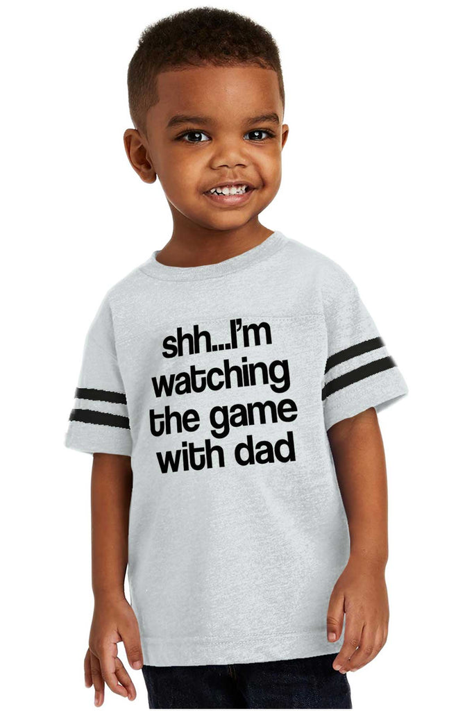 Watching the Game Toddler Football Jersey Tee-Direct To Garment Print-Brisco Baby
