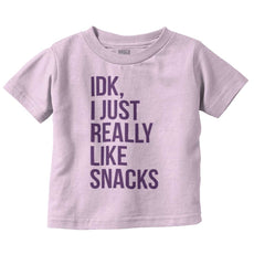 Really Like Snacks Infant Toddler T Shirt-Direct To Garment Print-Brisco Baby