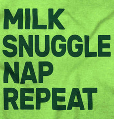 Milk Snuggle Nap Romper Bodysuit-Direct To Garment Print-Brisco Baby