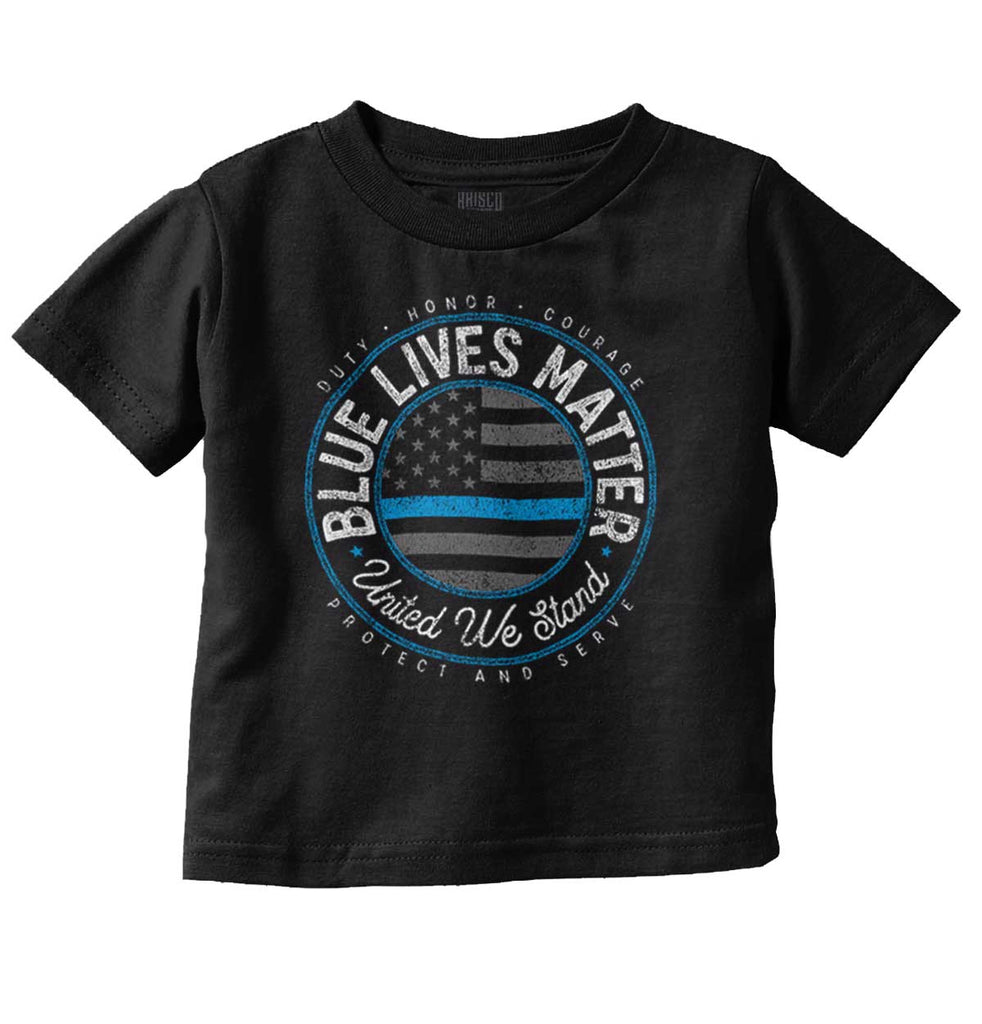 Thin Blue America Infant Toddler T Shirt-Direct To Garment Print-Brisco Baby