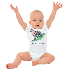 Uphill Baby Car Romper Bodysuit-Direct To Garment Print-Brisco Baby
