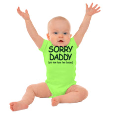 Sorry Daddy Romper Bodysuit-Direct To Garment Print-Brisco Baby