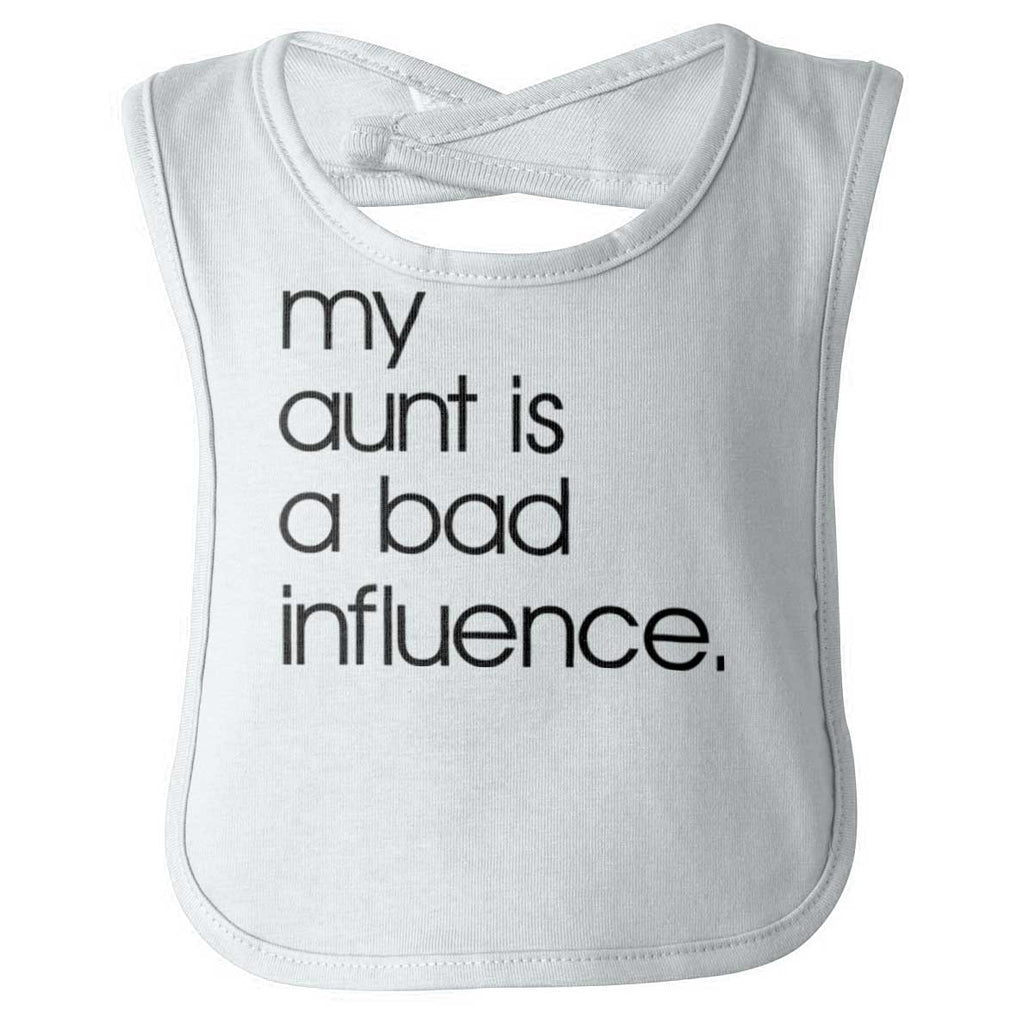 Bad Influence Infant Baby Bib-Direct To Garment Print-Brisco Baby
