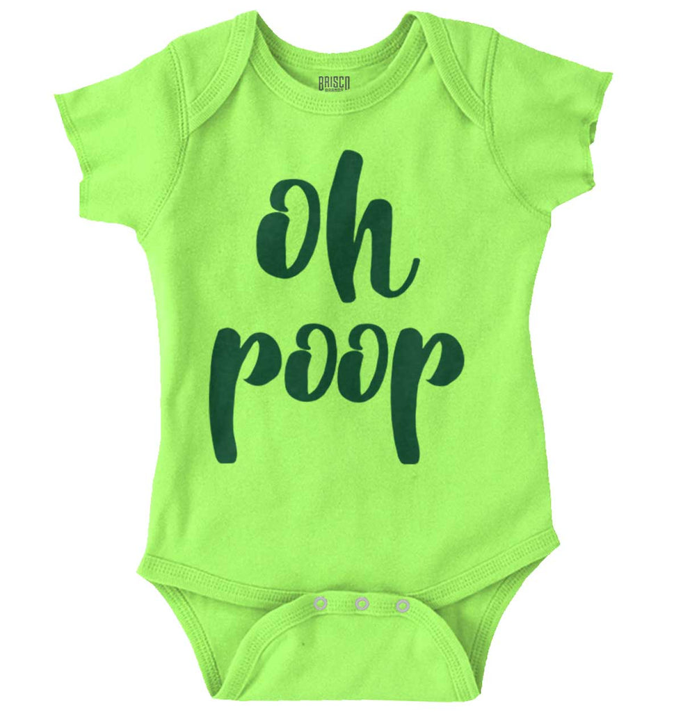 Oh Poop Romper Bodysuit-Direct To Garment Print-Brisco Baby