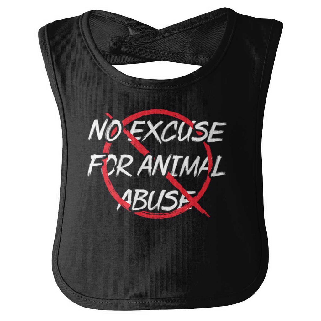 No Animal Abuse Infant Baby Bib-Direct To Garment Print-Brisco Baby