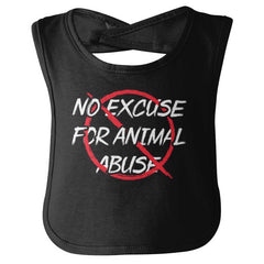No Animal Abuse Infant Baby Bib-Direct To Garment Print-Brisco Baby