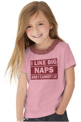 Big Naps Toddler Ruffled Trim T-Shirt-Direct To Garment Print-Brisco Baby