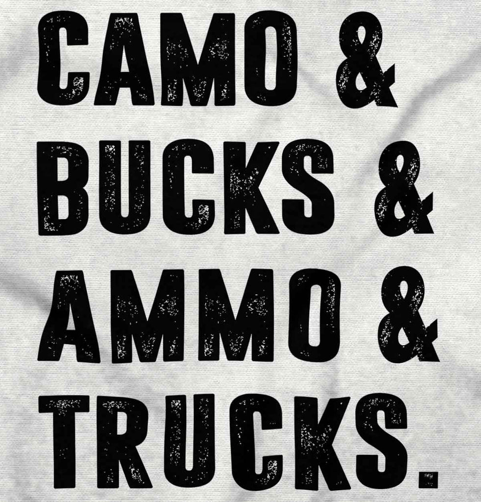 Camo Bucks Ammo Trucks Infant Toddler T Shirt-Direct To Garment Print-Brisco Baby