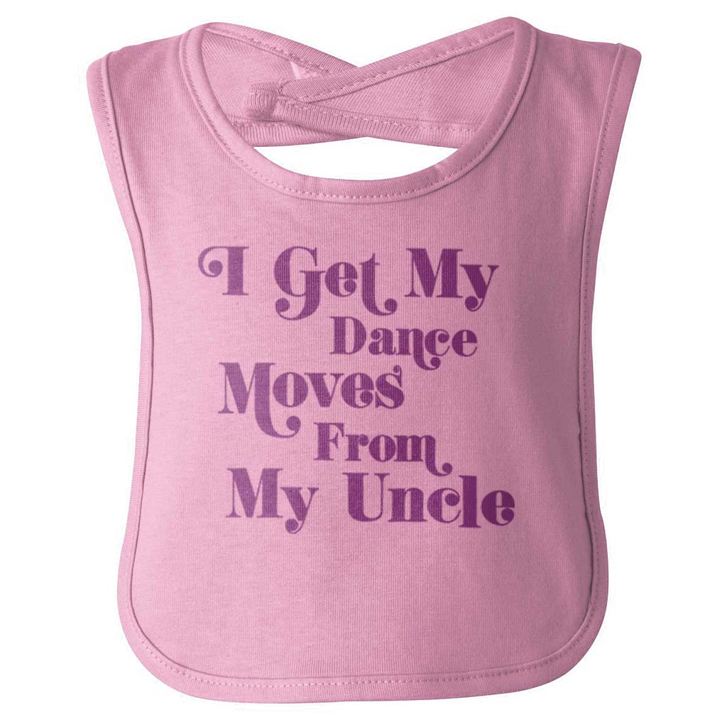 Dance Moves From Uncle Infant Baby Bib-Direct To Garment Print-Brisco Baby