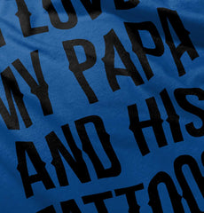 I Love Papa And Tattoos Romper Bodysuit-Direct To Garment Print-Brisco Baby