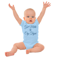 Get Milk Romper Bodysuit-Direct To Garment Print-Brisco Baby