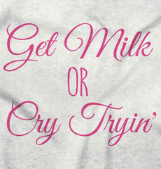 Get Milk Solid Baby Pajama Top-Direct To Garment Print-Brisco Baby