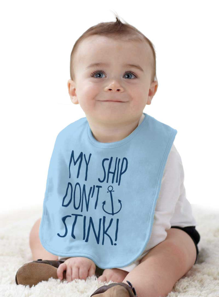 Ship Don't Stink Infant Baby Bib-Direct To Garment Print-Brisco Baby