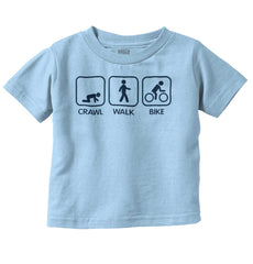 Crawl Walk Bike Infant Toddler T Shirt-Direct To Garment Print-Brisco Baby