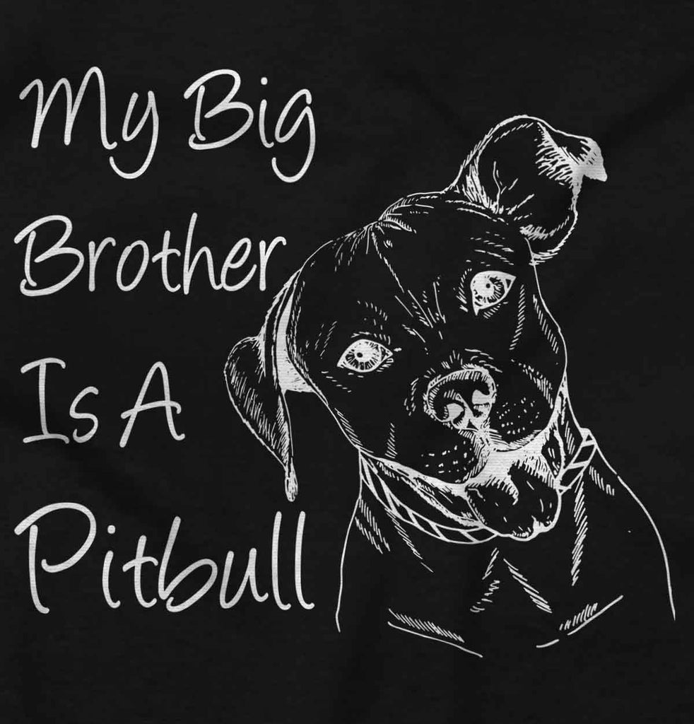 Brother is a Pitbull Romper Bodysuit-Direct To Garment Print-Brisco Baby