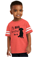 Brother is a Dog Toddler Football Jersey Tee-Direct To Garment Print-Brisco Baby
