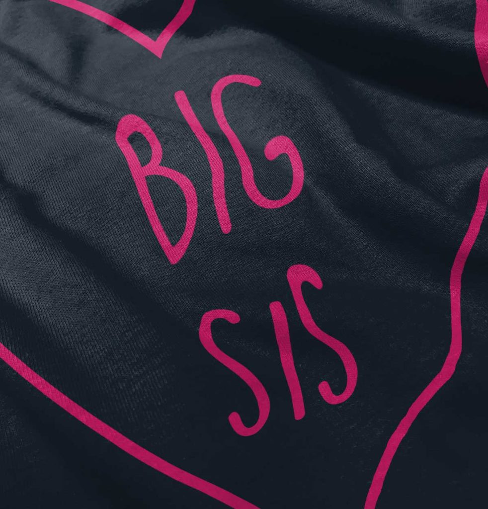 Big Sis Heart Romper Bodysuit-Direct To Garment Print-Brisco Baby