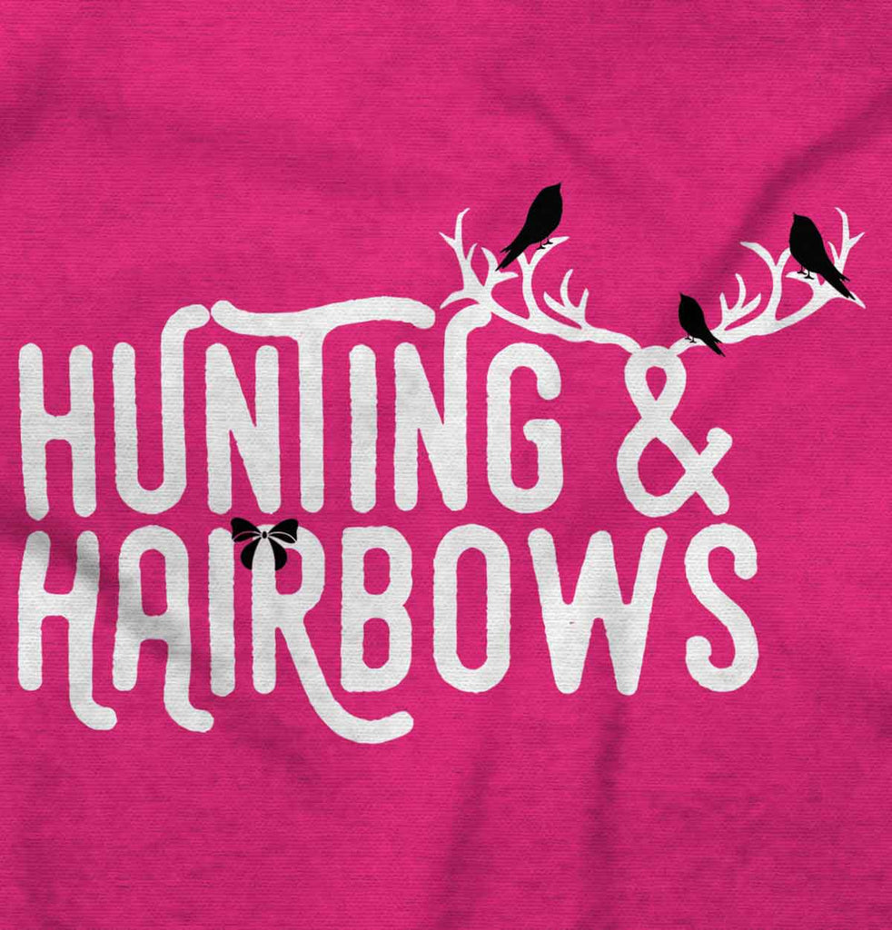 Hunting And Hairbows Romper Bodysuit-Direct To Garment Print-Brisco Baby