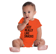 Really Like Snacks Romper Bodysuit-Direct To Garment Print-Brisco Baby