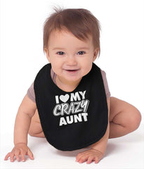 Crazy Aunt Infant Baby Bib-Direct To Garment Print-Brisco Baby