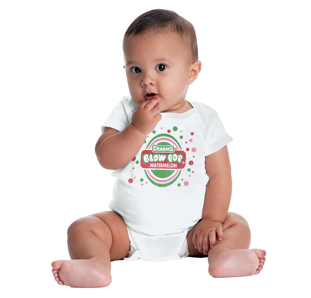 Watermelon Blow Pop Romper Bodysuit-Direct To Garment Print-Brisco Baby