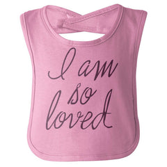 So Loved Infant Baby Bib-Direct To Garment Print-Brisco Baby