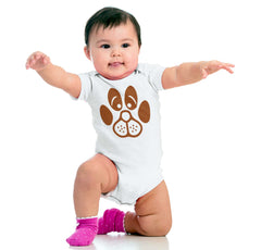 Paw Print Puppy Romper Bodysuit-Direct To Garment Print-Brisco Baby