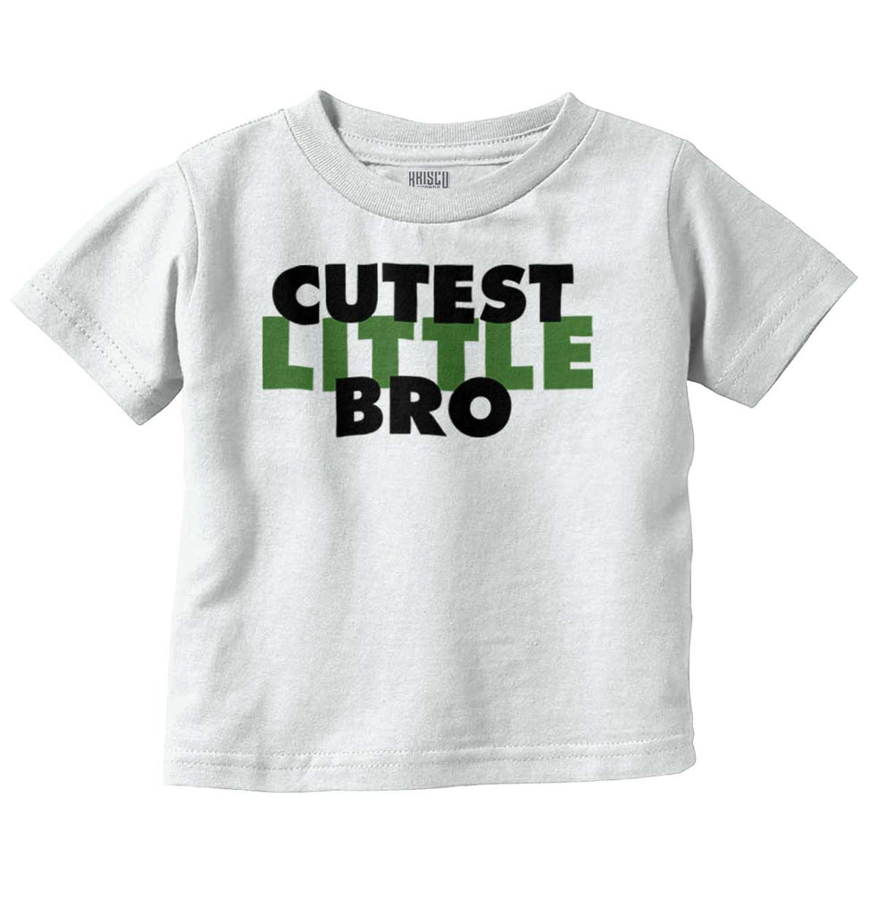 Cutest Little Bro Infant Toddler T Shirt-Direct To Garment Print-Brisco Baby