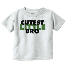 Cutest Little Bro Infant Toddler T Shirt-Direct To Garment Print-Brisco Baby