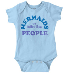 Mermaids Are Better Romper Bodysuit-Direct To Garment Print-Brisco Baby