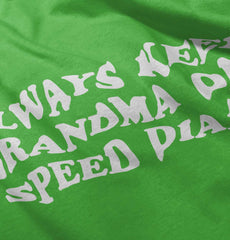 Always Keep Grandma Speed Dial Romper Bodysuit-Direct To Garment Print-Brisco Baby