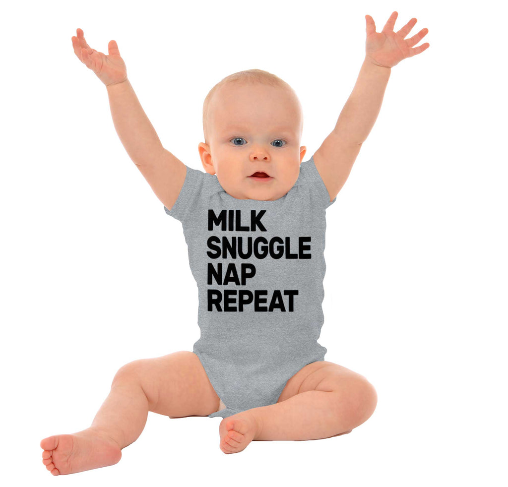 Milk Snuggle Nap Romper Bodysuit-Direct To Garment Print-Brisco Baby