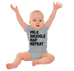 Milk Snuggle Nap Romper Bodysuit-Direct To Garment Print-Brisco Baby