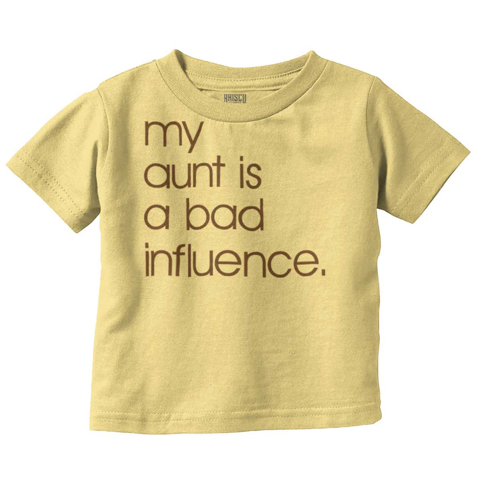 Bad Influence Infant Toddler T Shirt-Direct To Garment Print-Brisco Baby