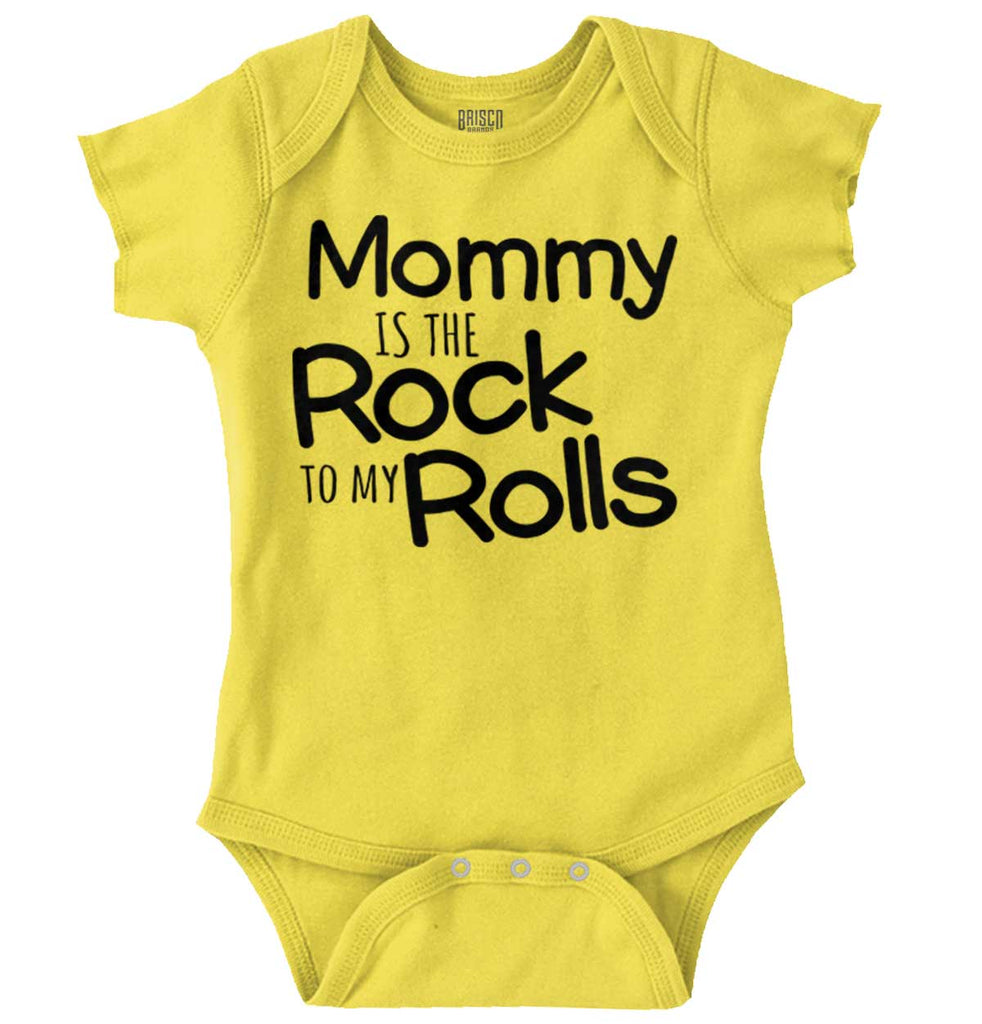 Rock To My Rolls Romper Bodysuit-Direct To Garment Print-Brisco Baby