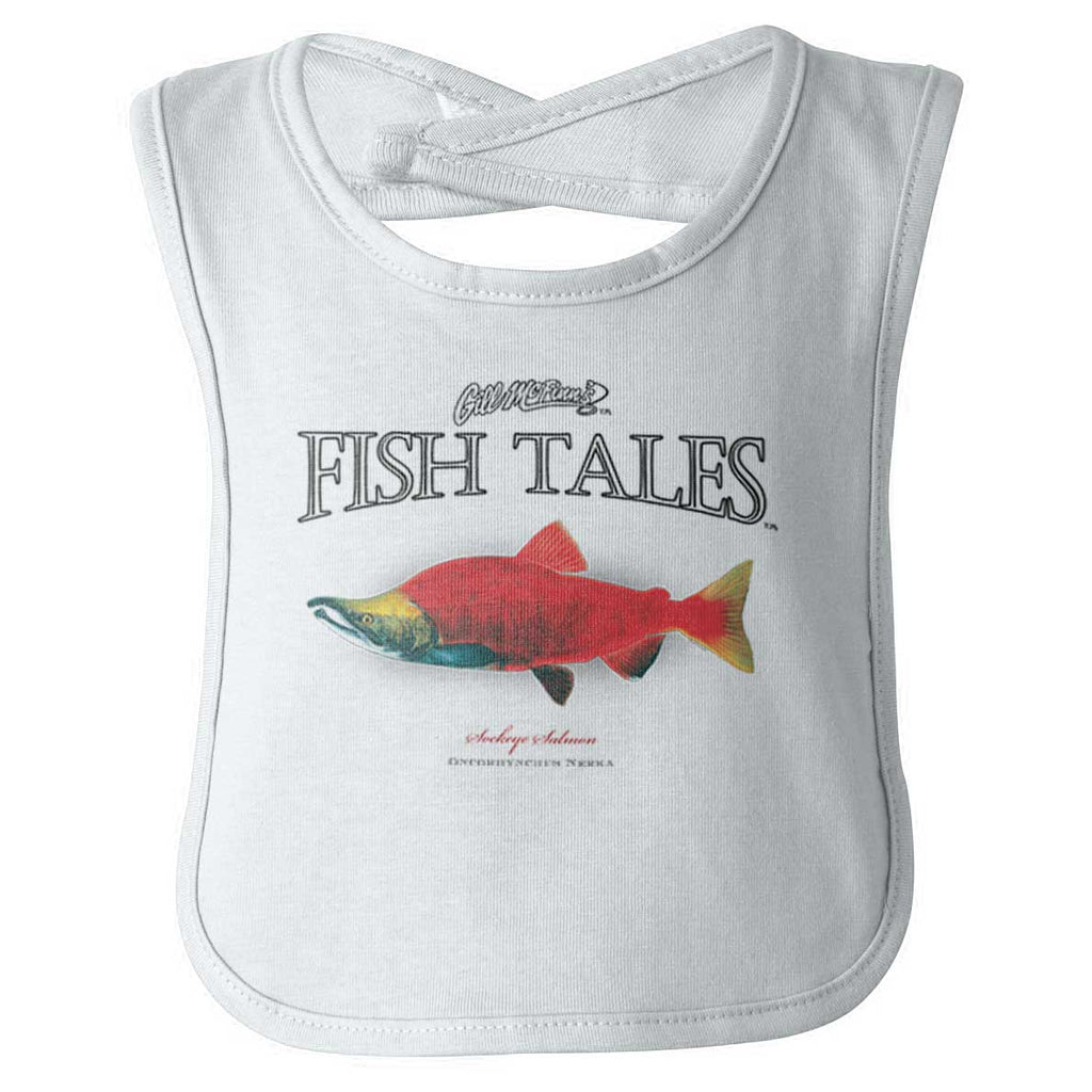 Sockeye Salmon Infant Baby Bib-Direct To Garment Print-Brisco Baby