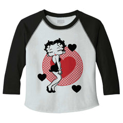 Betty Boop Toddler Baseball-Direct To Garment Print-Brisco Baby
