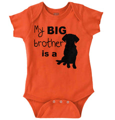 Brother is a Dog Romper Bodysuit-Direct To Garment Print-Brisco Baby